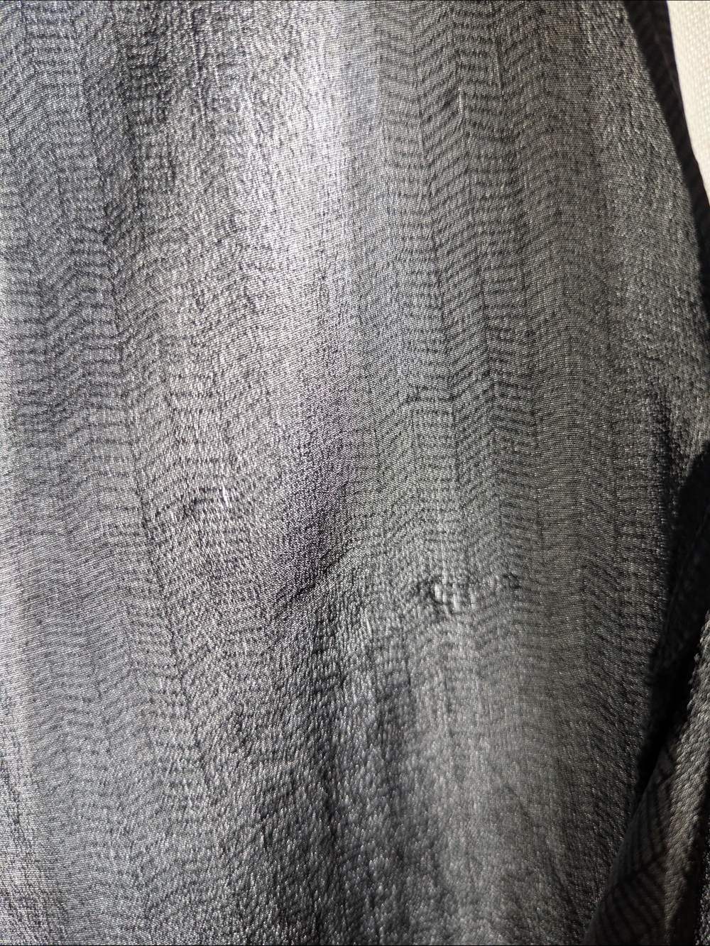 Eileen Fisher 100% Silk Sleeveless Black Gray Blouse Size Small - Picture 12 of 13
